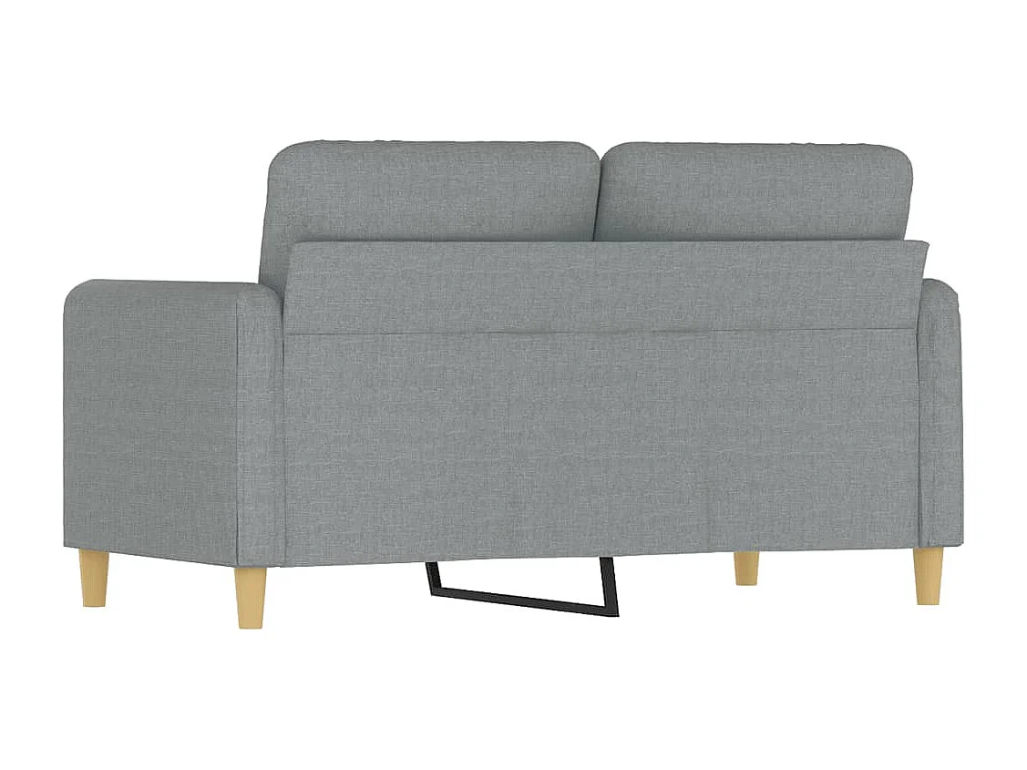 Divano a 2 Posti Grigio Chiaro 120 cm in Tessuto