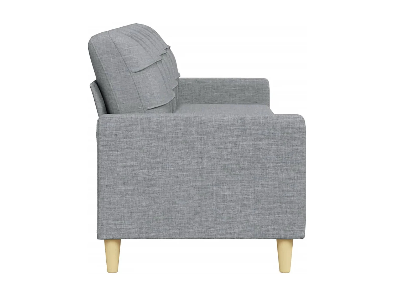 Canapé à 3 places Gris clair 210 cm Tissu