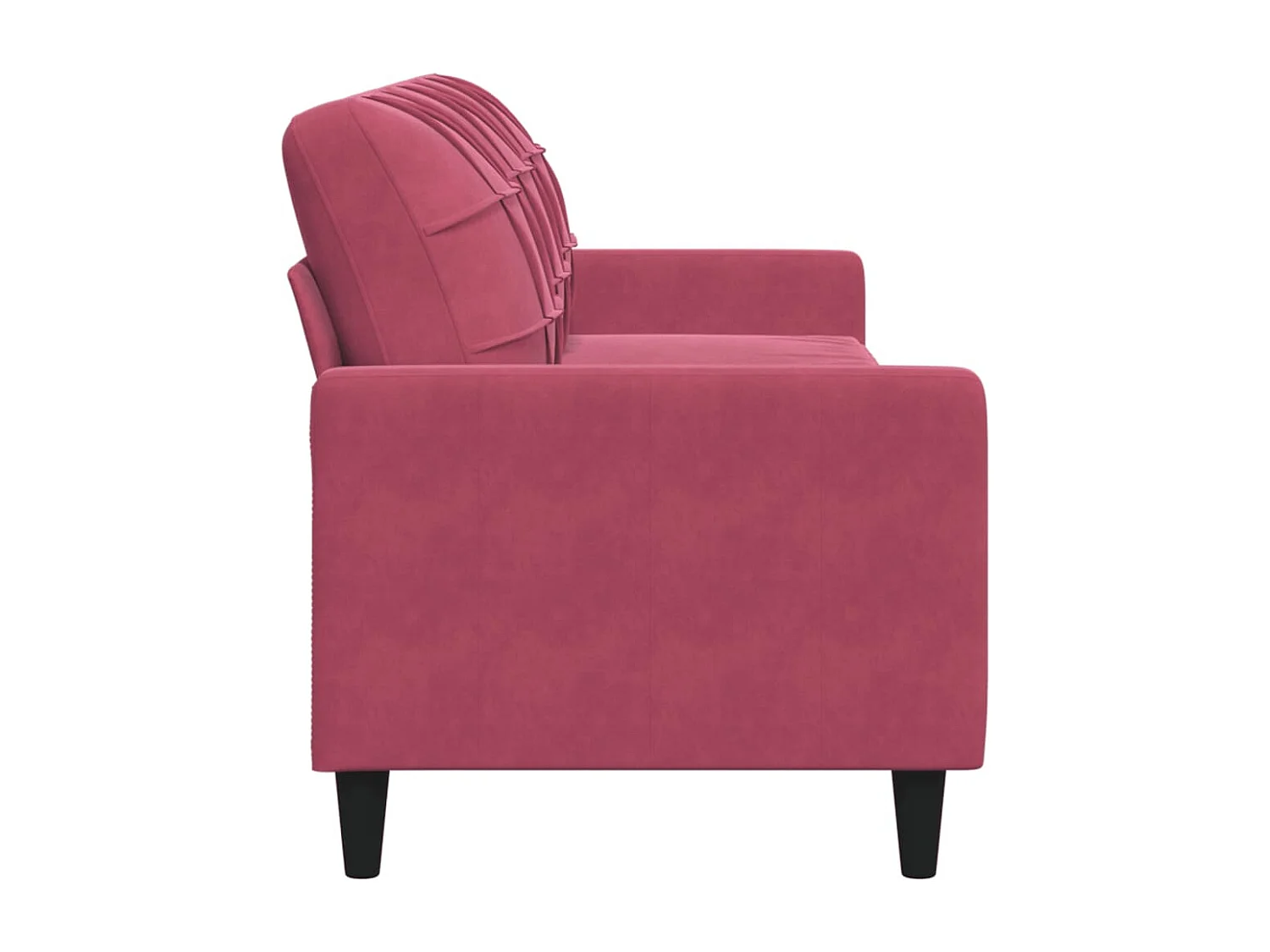 Canapé à 3 places Rouge bordeaux 210 cm Velours