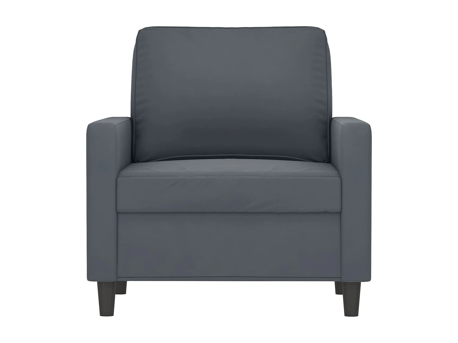 Sessel Dunkelgrau 60 cm Samt