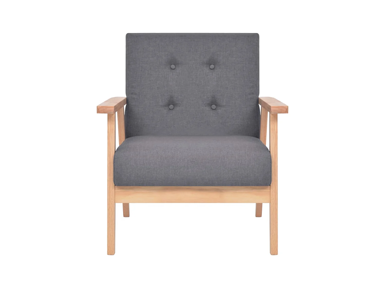 Ensemble de canapés 2 pcs Tissu Gris foncé