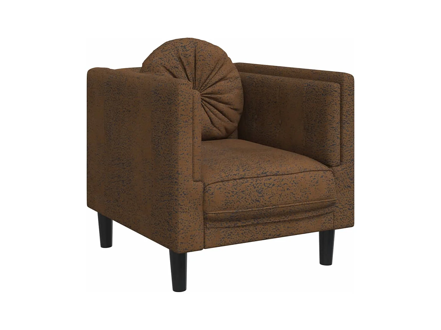 Ensemble de canapés 3 pcs avec coussins marron velours