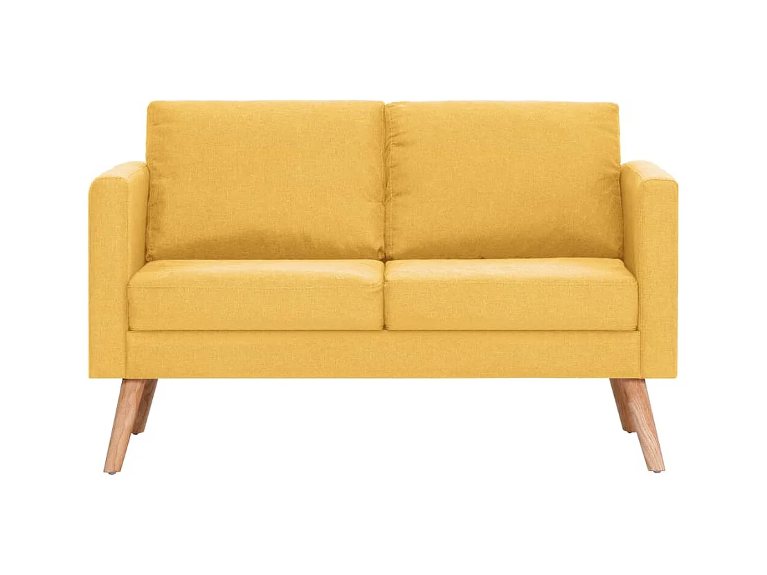 Ensemble de canapé 2 pcs tissu jaune