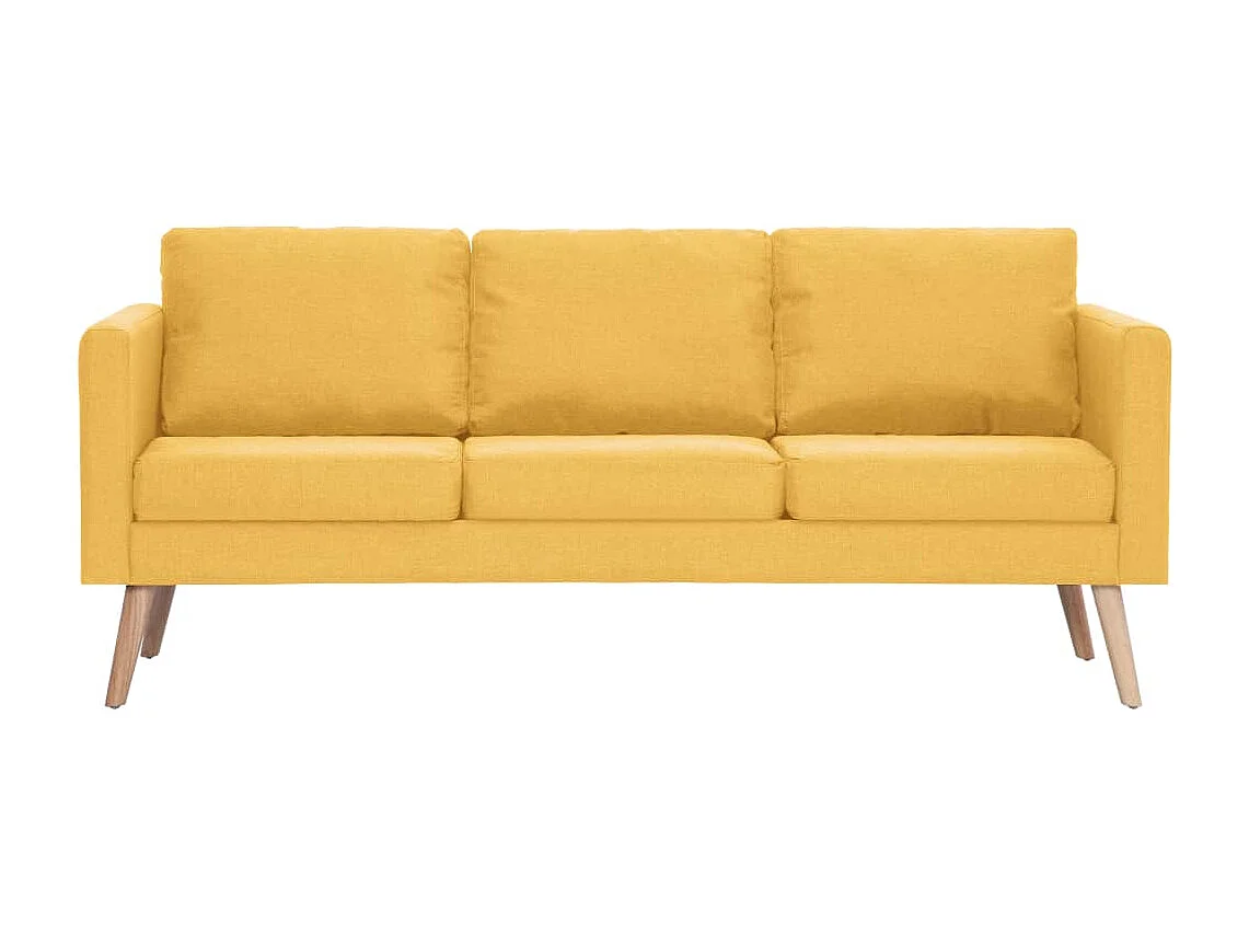 Ensemble de canapé 2 pcs tissu jaune