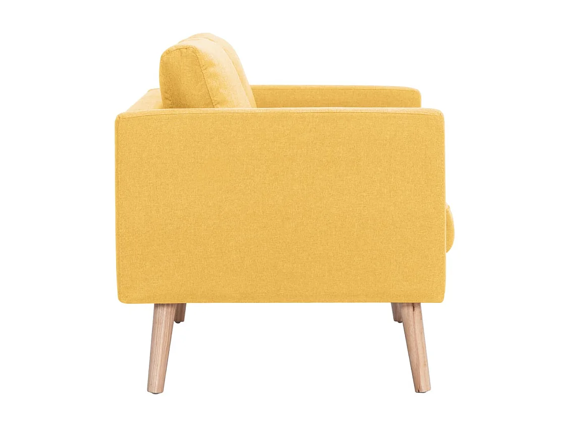 Ensemble de canapé 2 pcs tissu jaune