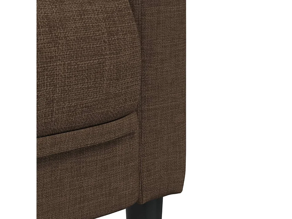 Ensemble de canapés 3 pcs marron tissu