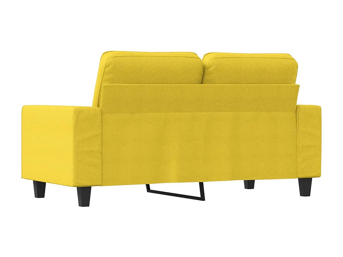 Canapé à 2 places Jaune clair 120 cm Tissu