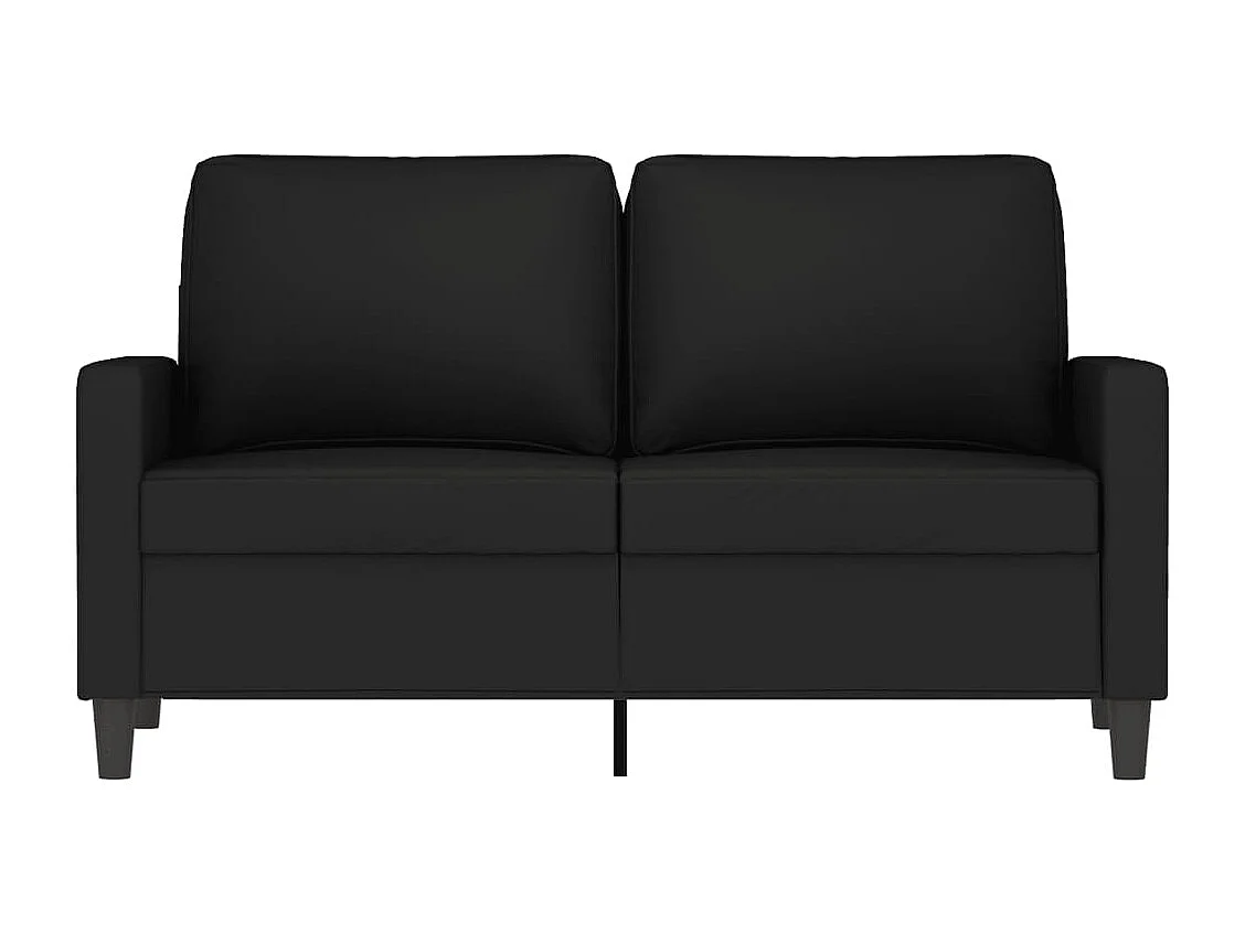 Canapé à 2 places Noir 120 cm Velours