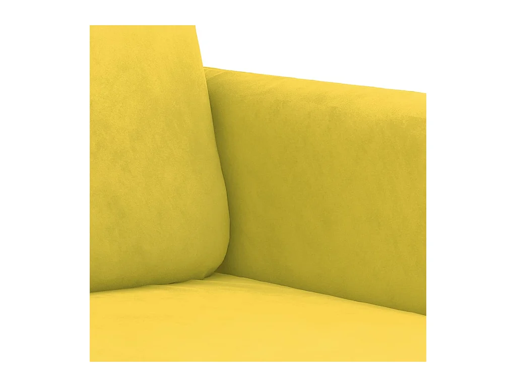 Set di Divani 3 pz Giallo in Velluto