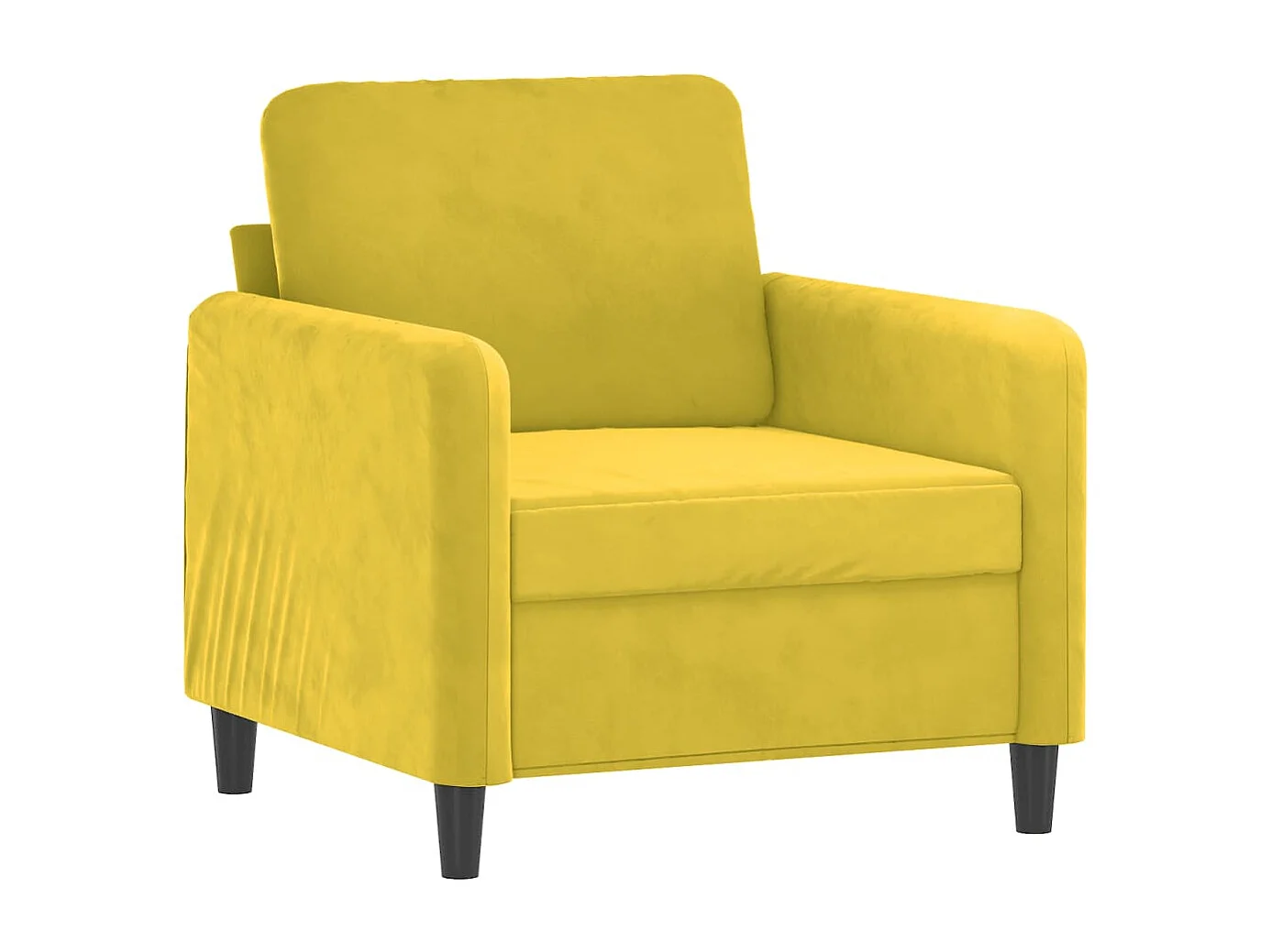 Ensemble de canapés 3 pcs jaune velours