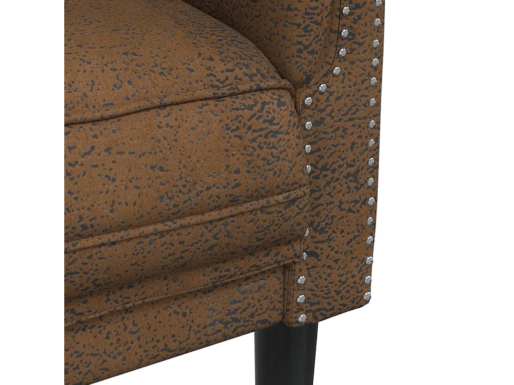 2-delige Loungeset fluweel bruin