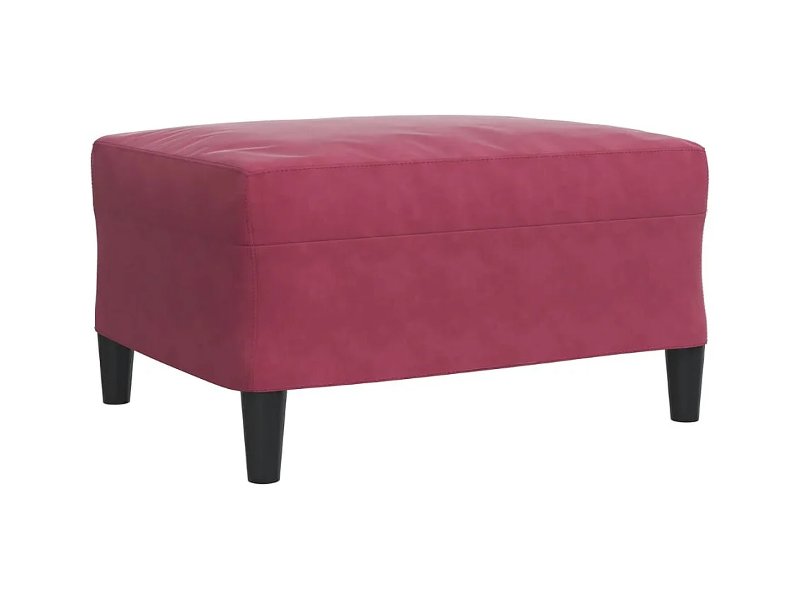 Ensemble de canapés 4 pcs avec coussins Rouge bordeaux Velours