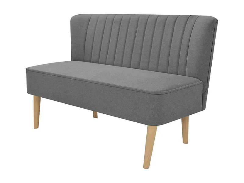 Sofá de tela gris claro 117x55,5x77 cm