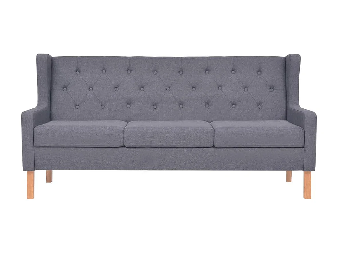 Ensemble de canapés 3 pcs tissu gris