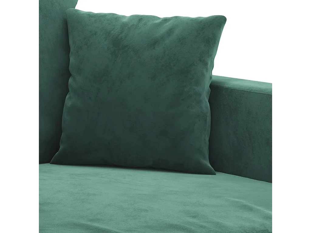 Ensemble de canapés 2 pcs avec coussins Vert foncé Velours