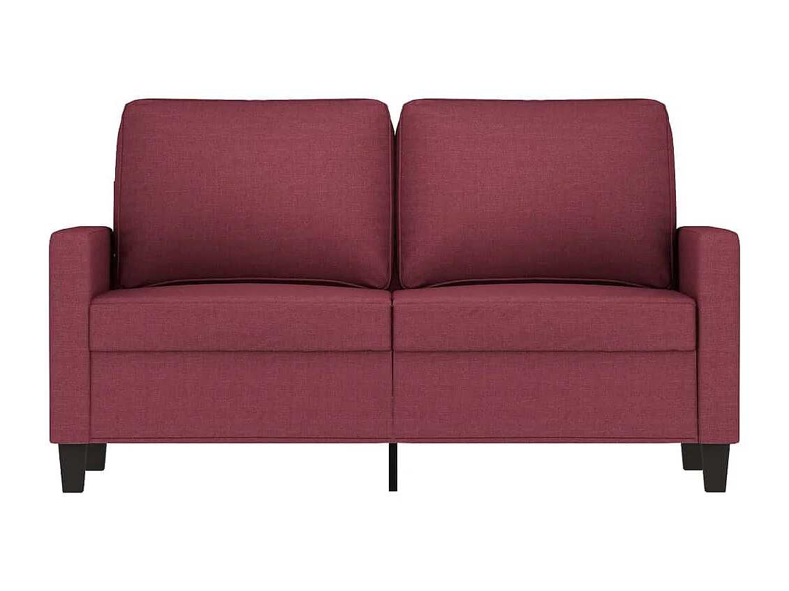 Sofá de 2 plazas de tela rojo tinto 120 cm