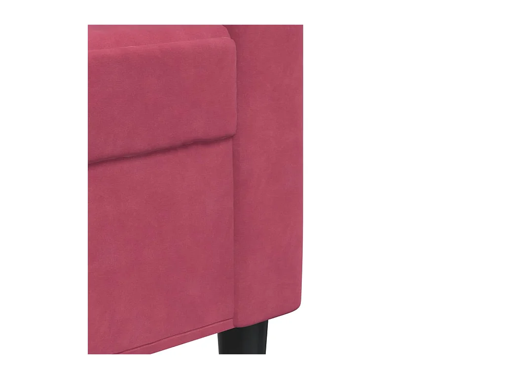 Ensemble de canapés 3 pcs avec coussins Rouge bordeaux Velours