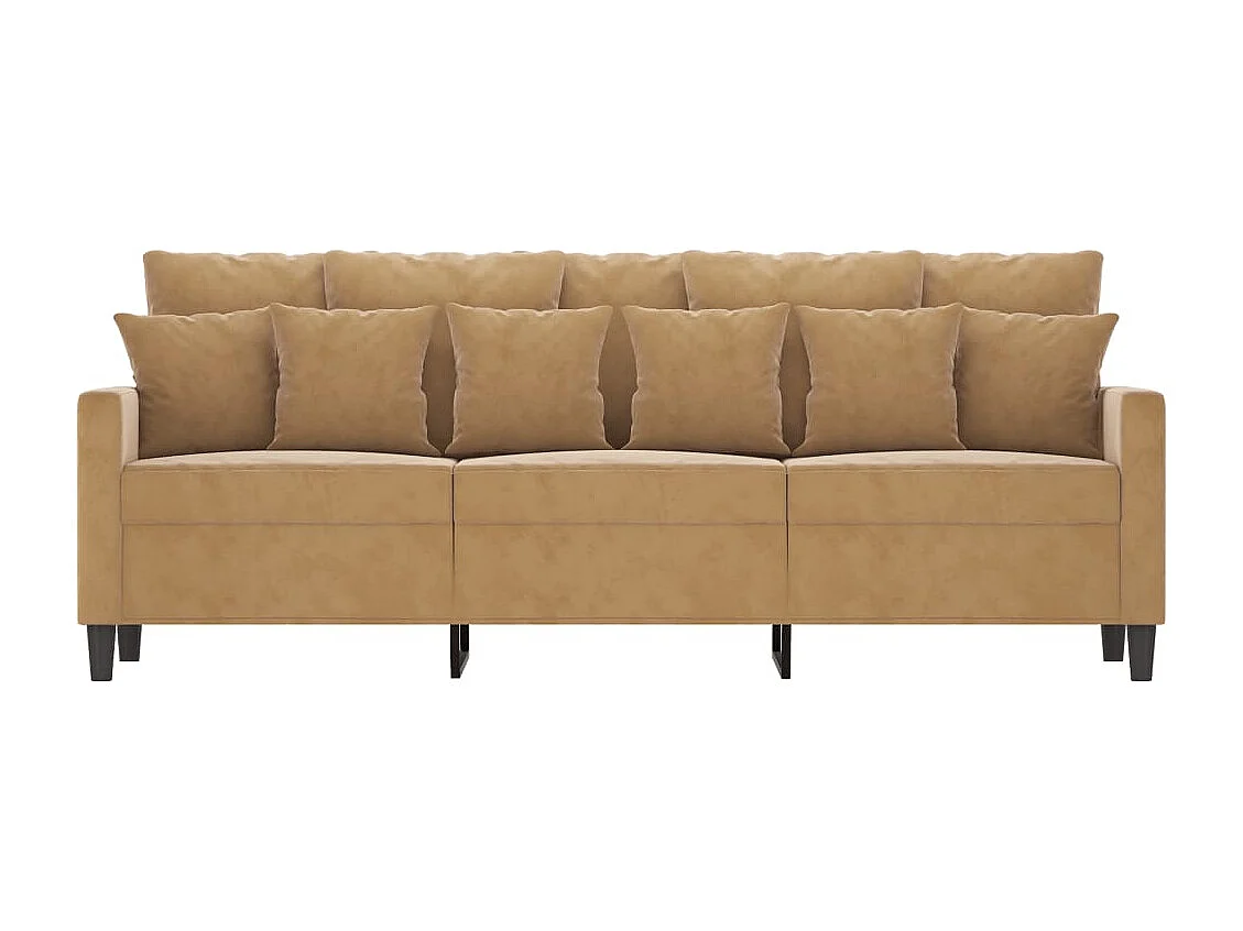 Canapé à 3 places Marron 180 cm Velours