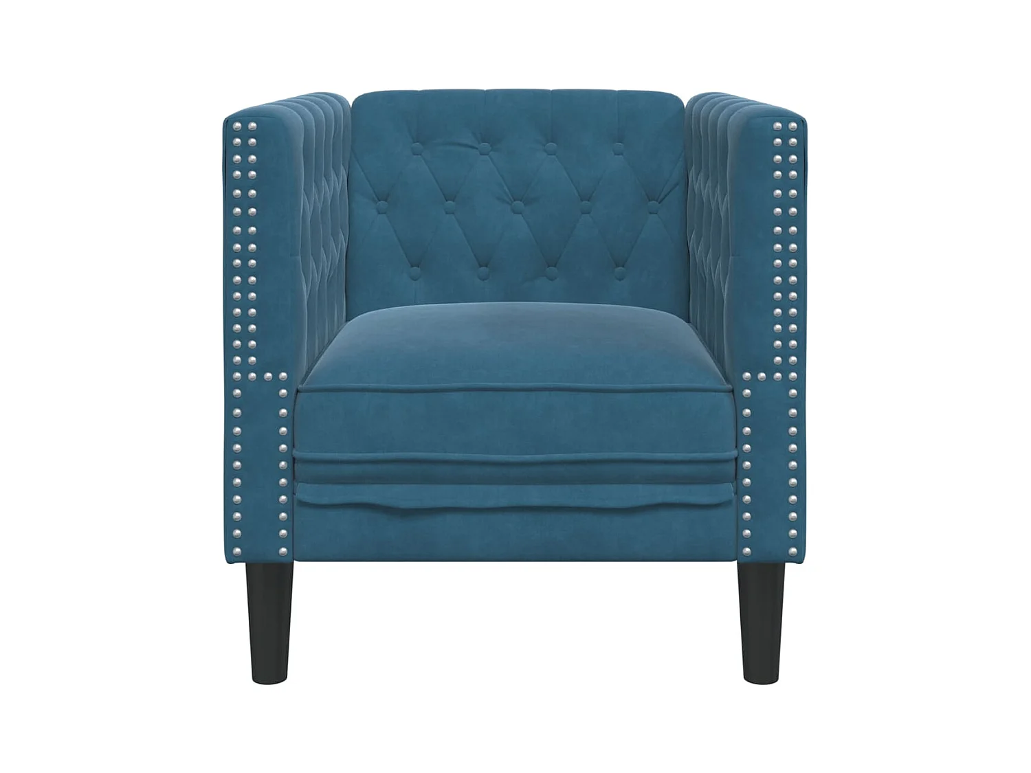 Chesterfield-Sessel Blau Samt