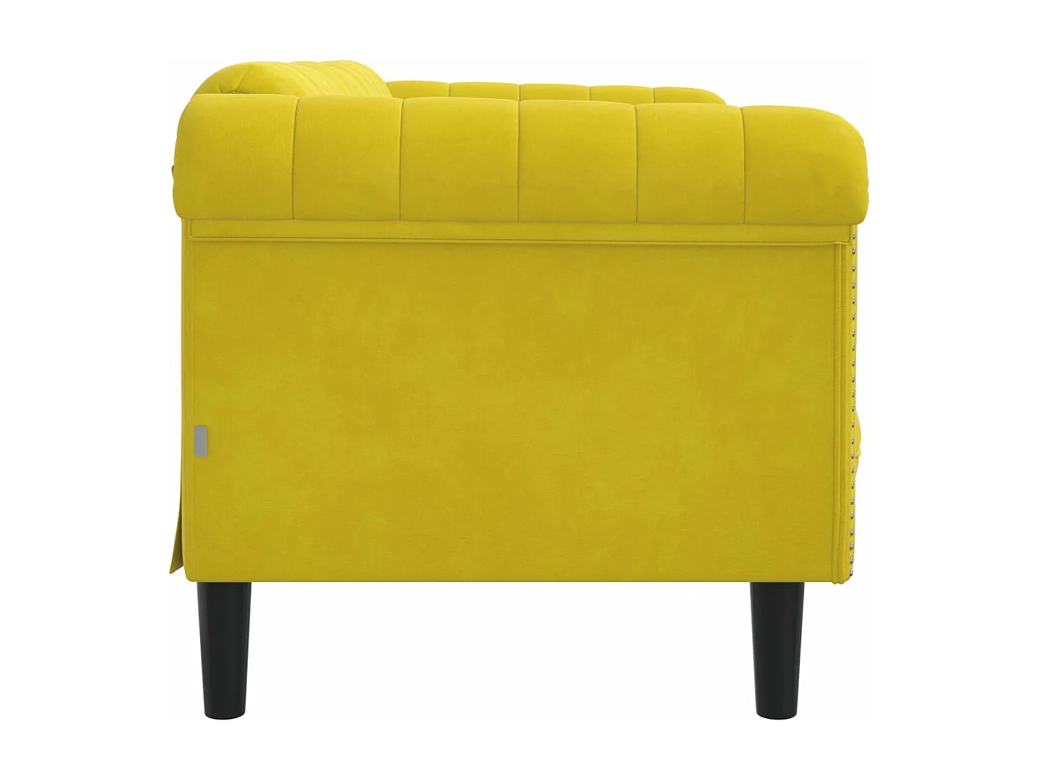 Sofá de 2 plazas terciopelo amarillo