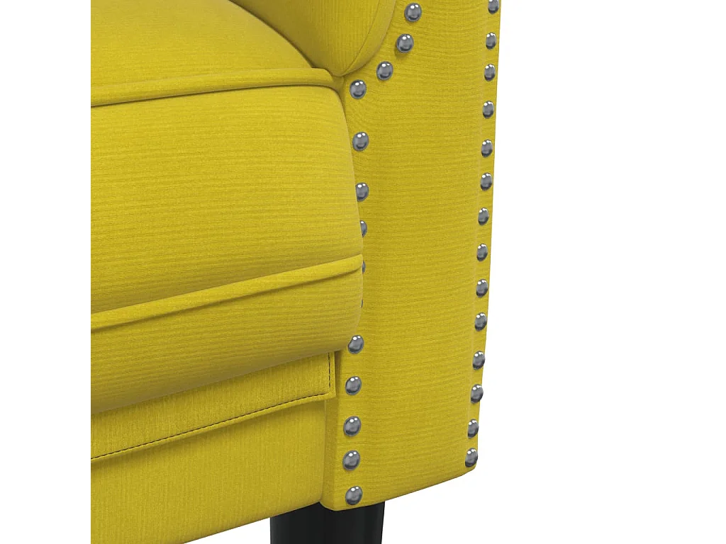 Sofá de 2 plazas terciopelo amarillo