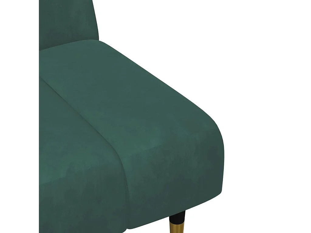 Set di Divani 2 pz Verde Scuro in Velluto