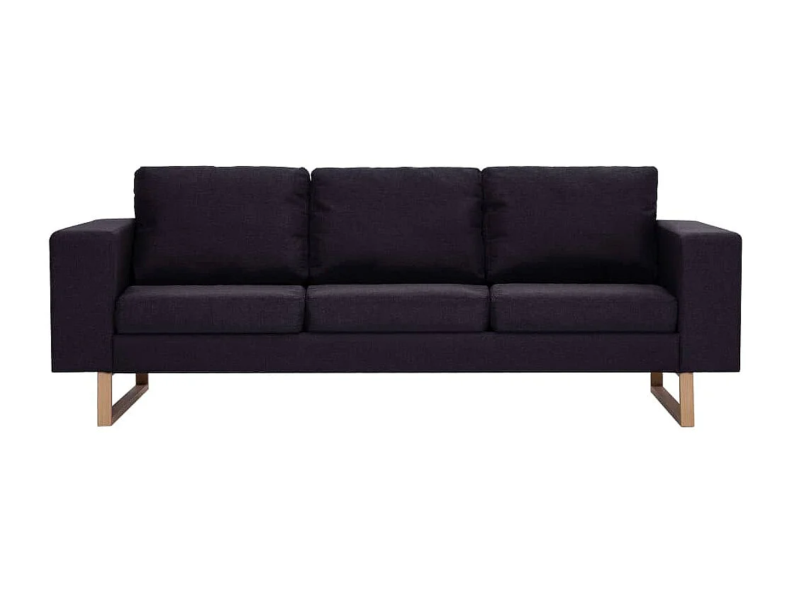 2 pcs conjunto de sofás tecido preto