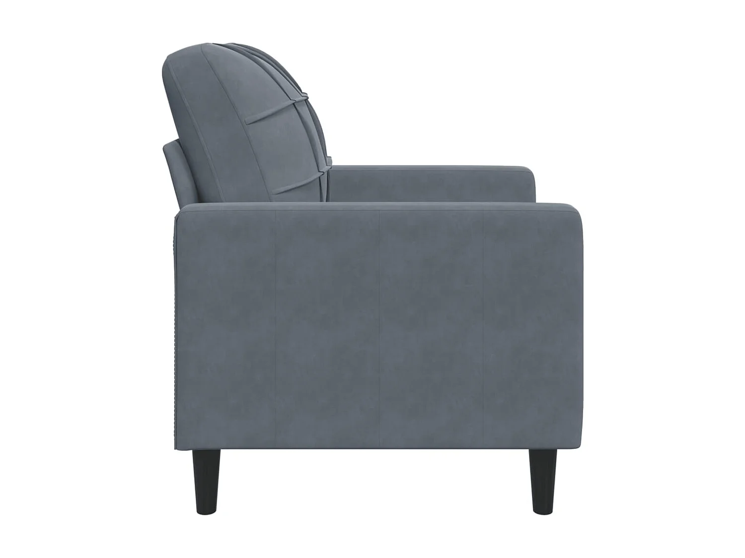 Fauteuil Gris foncé 60 cm Velours