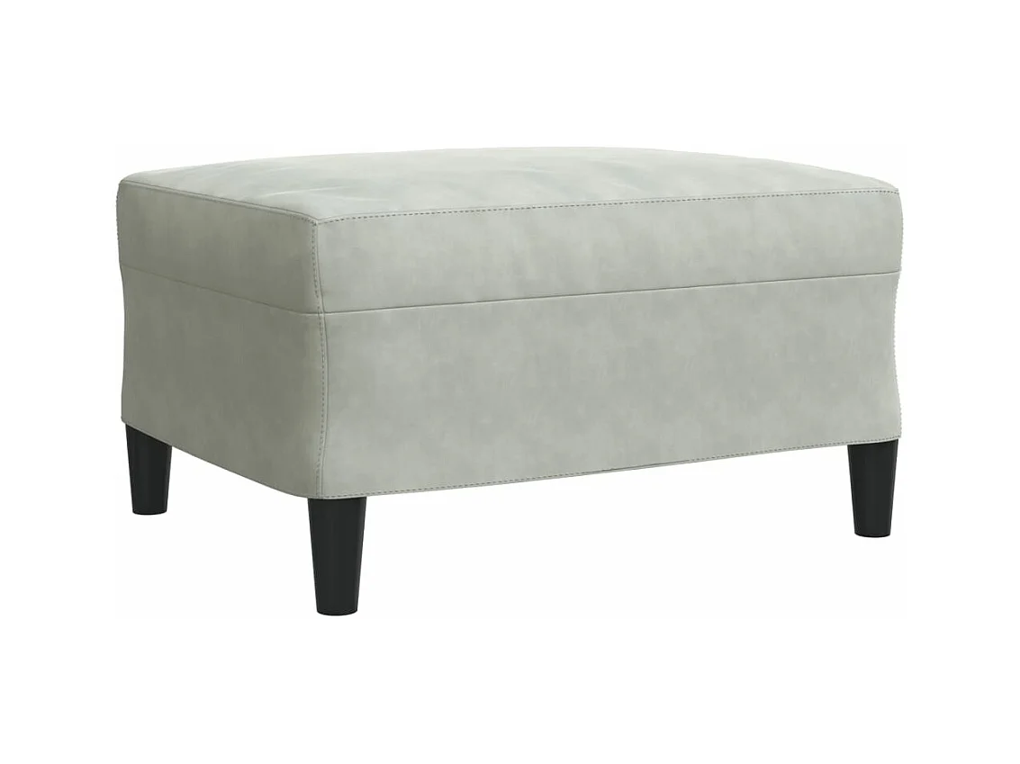 Ensemble de canapés 4 pcs avec coussins Gris clair Velours