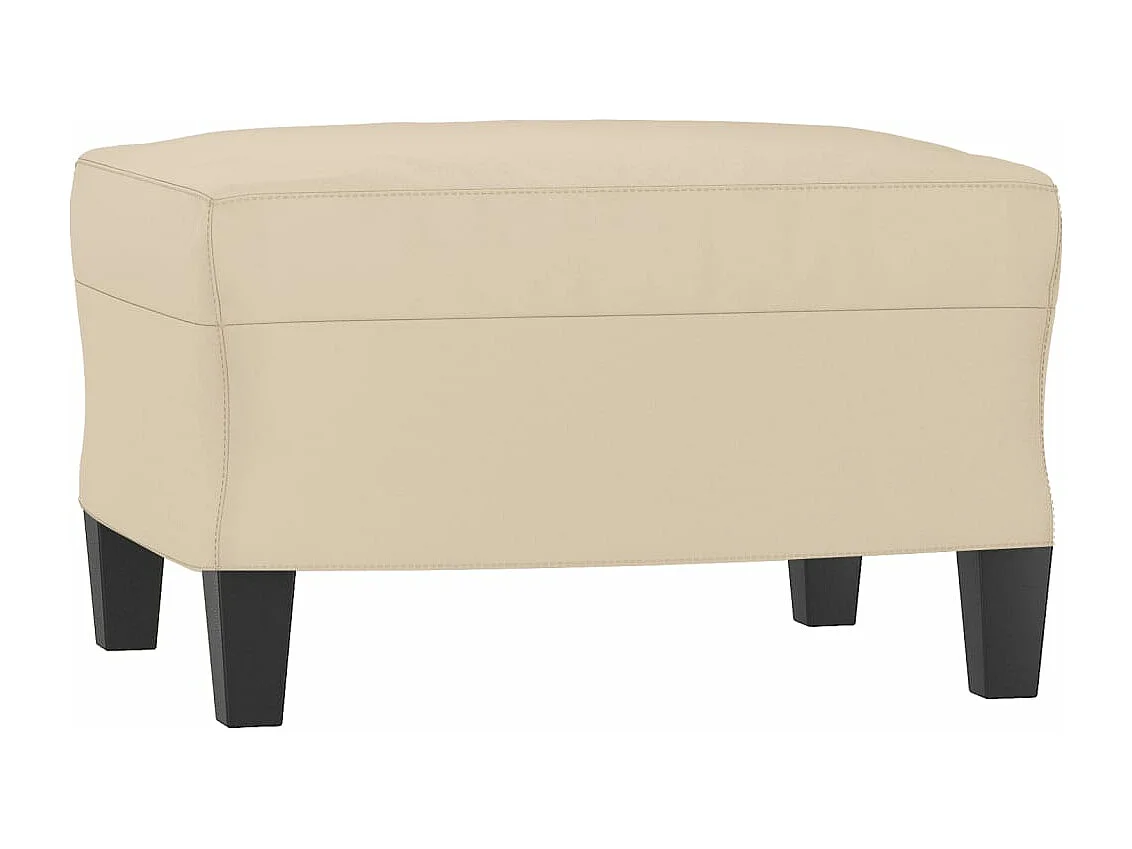 Ensemble de canapés 3 pcs avec coussins crème tissu microfibre