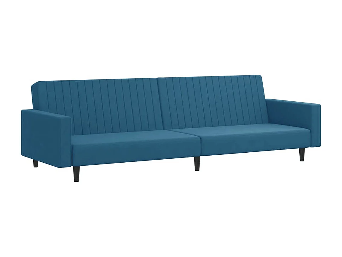 2-delige Loungeset fluweel blauw
