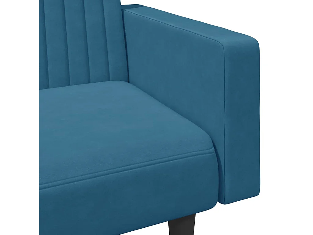 2-delige Loungeset fluweel blauw