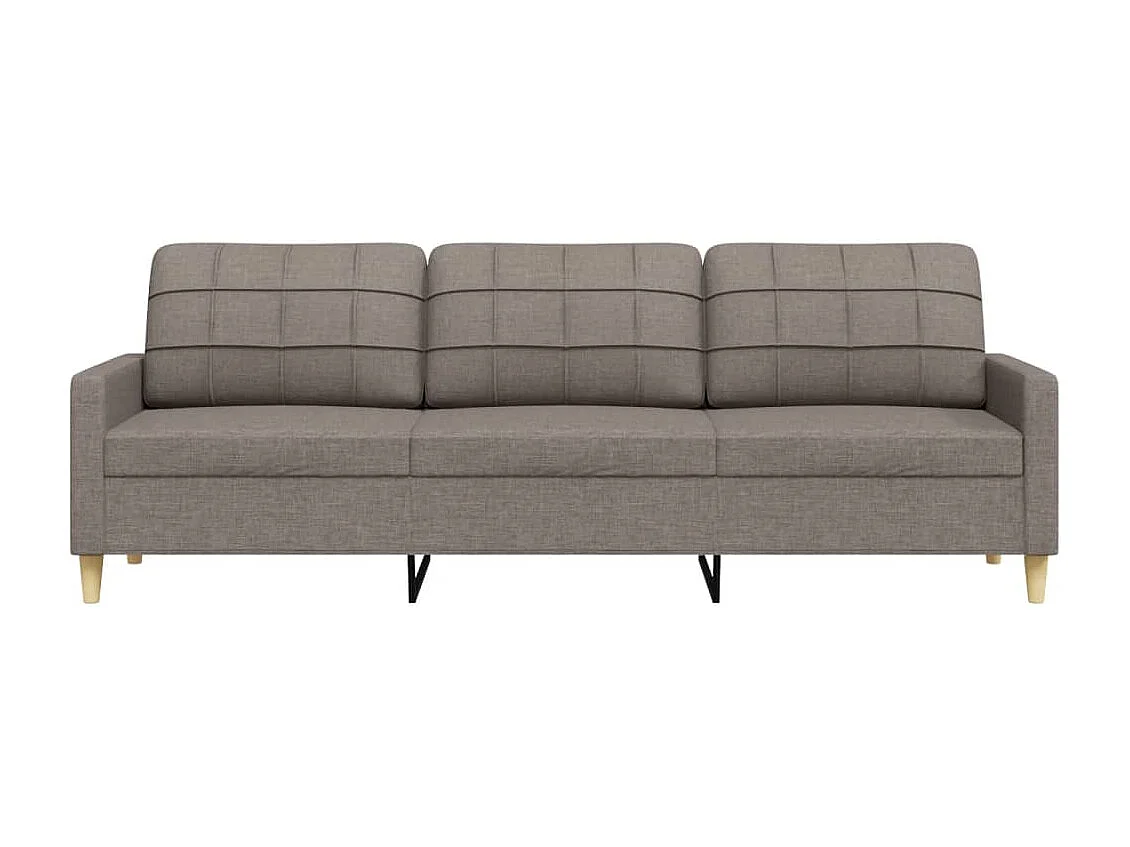 Sofá de 3 plazas de tela gris taupe 210 cm