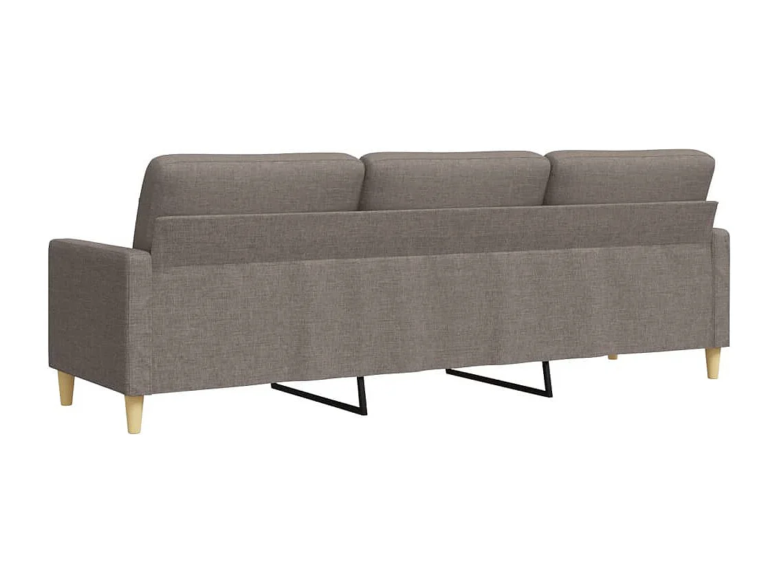 Sofá de 3 plazas de tela gris taupe 210 cm
