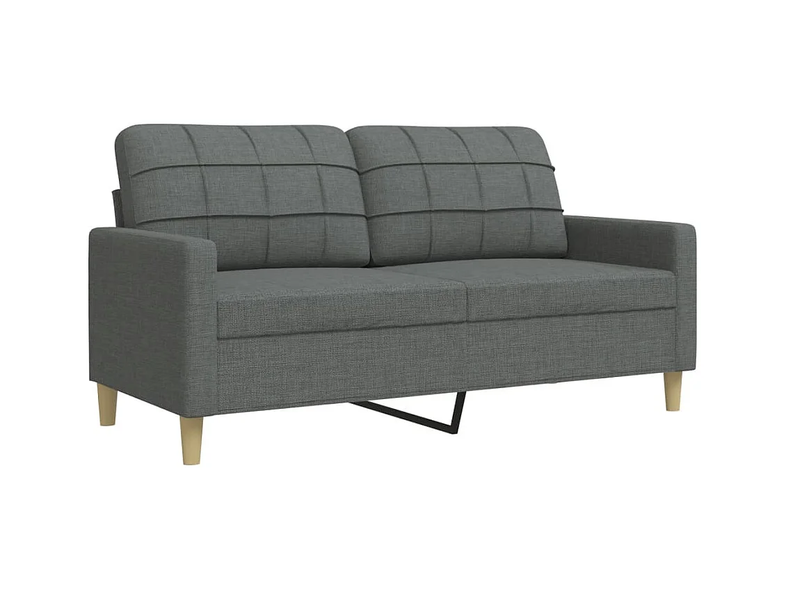 2-delige Loungeset stof donkergrijs