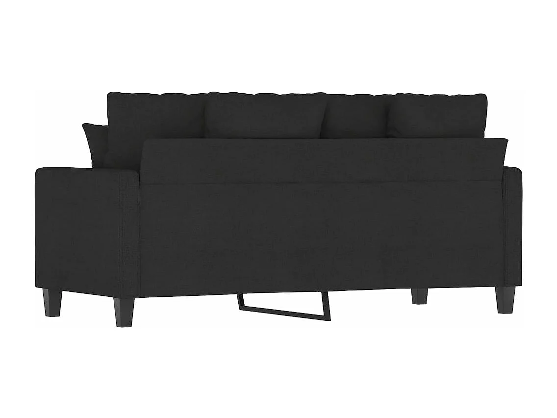 2-Sitzer-Sofa Schwarz 140 cm Stoff