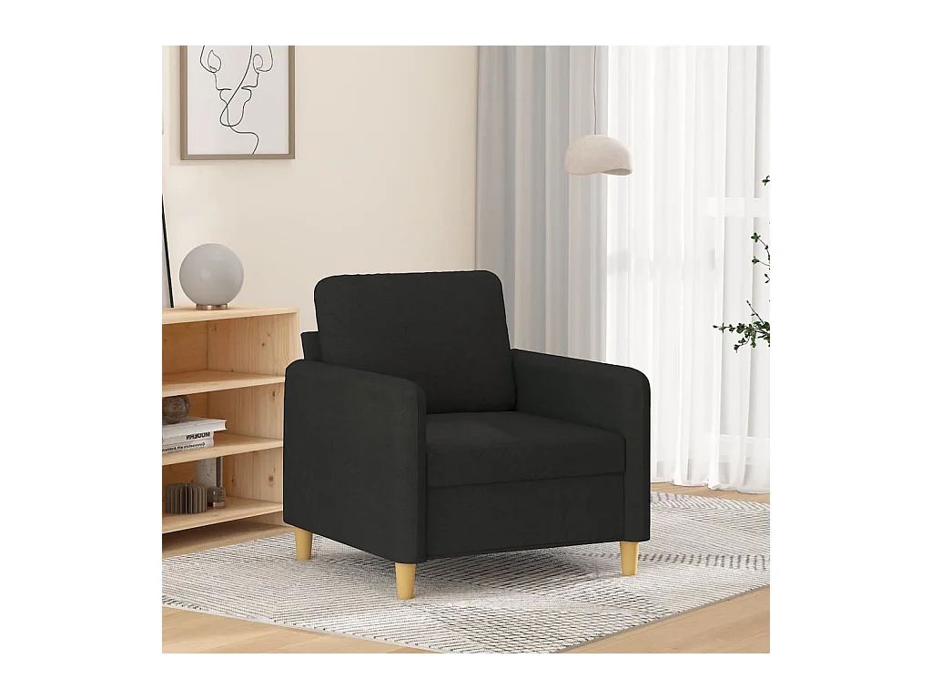 Fauteuil Noir 60 cm Tissu