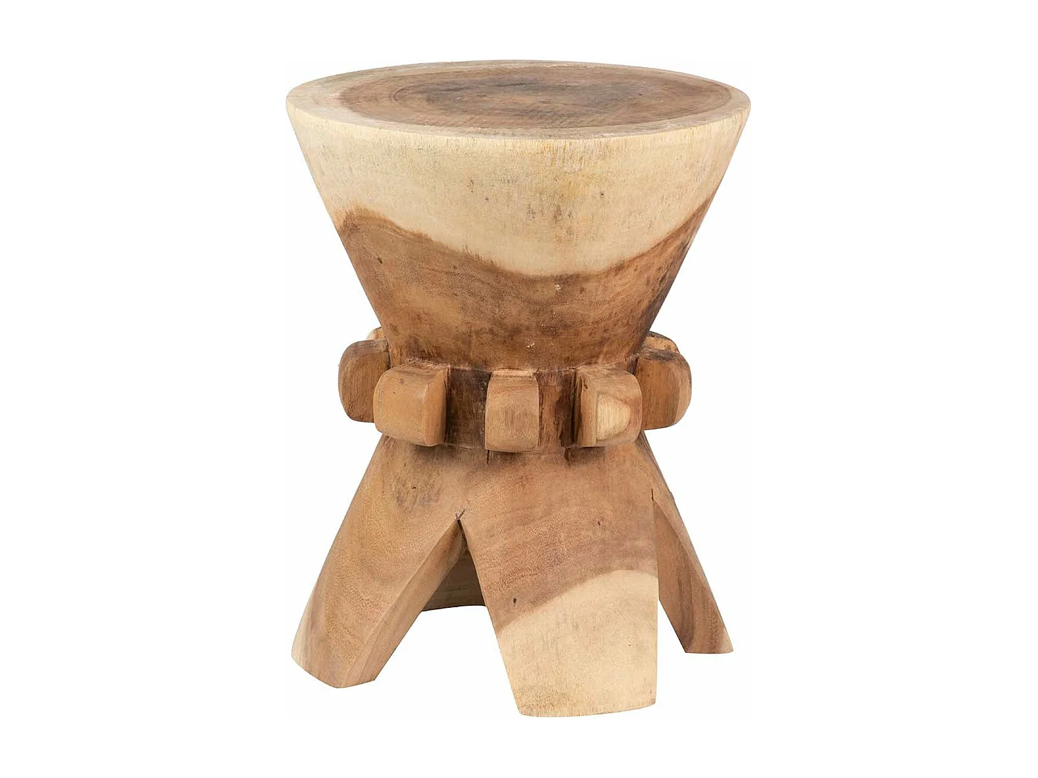 Mesa Aux./taburete Madera Mango Natural 40x40x50cm