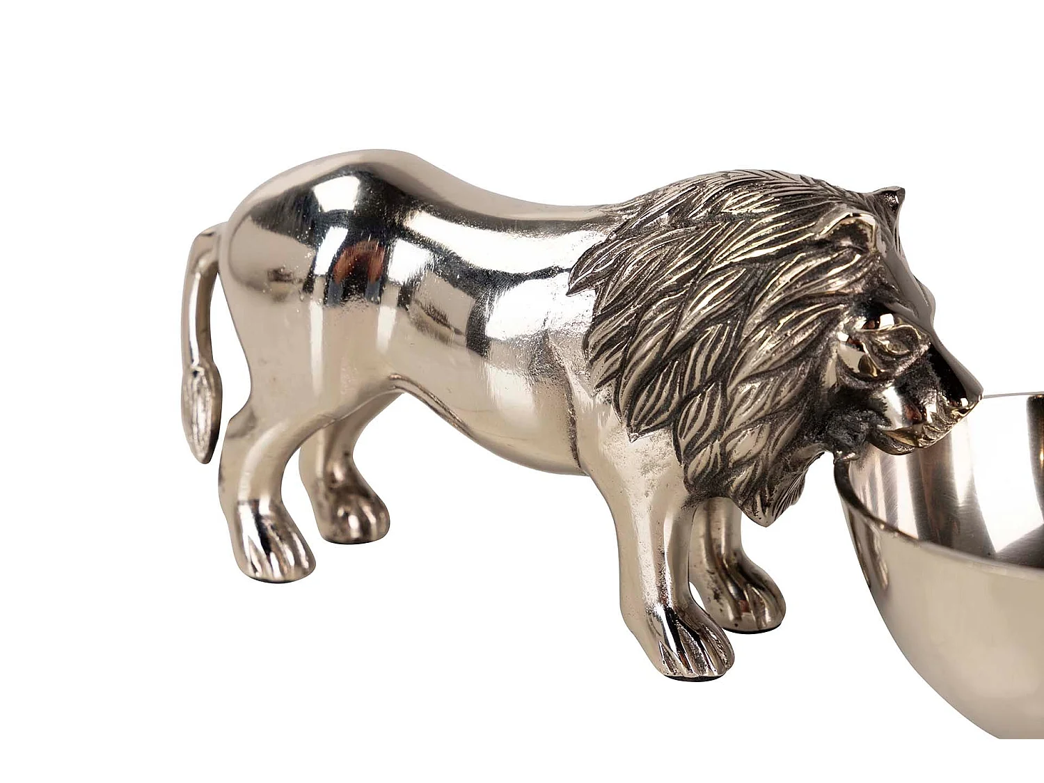 Bol Aperitivo Leon Aluminio Plateado 31x12x12 Cm