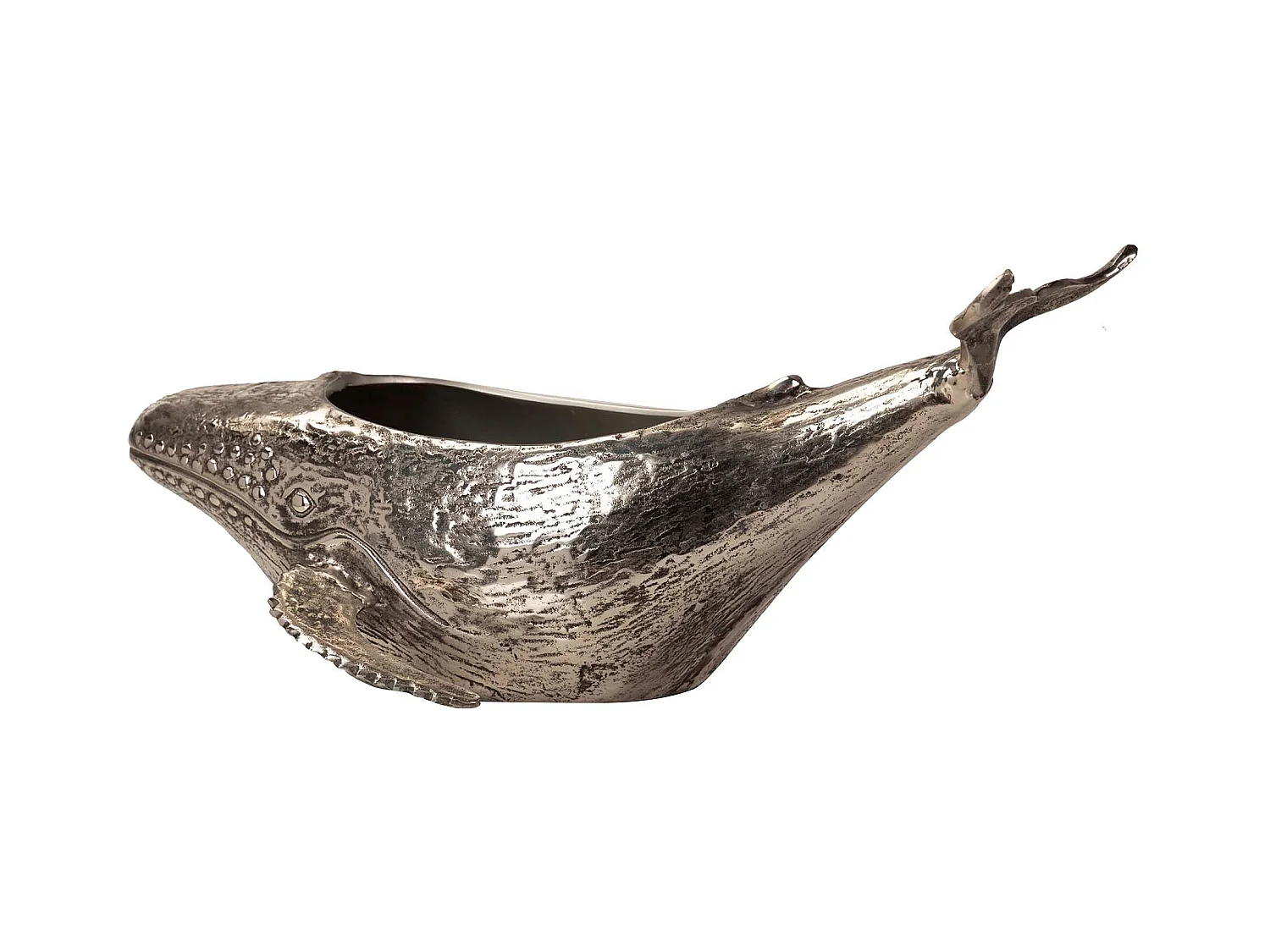 Champanera Ballena Aluminio Plateado 74x40x24 Cm