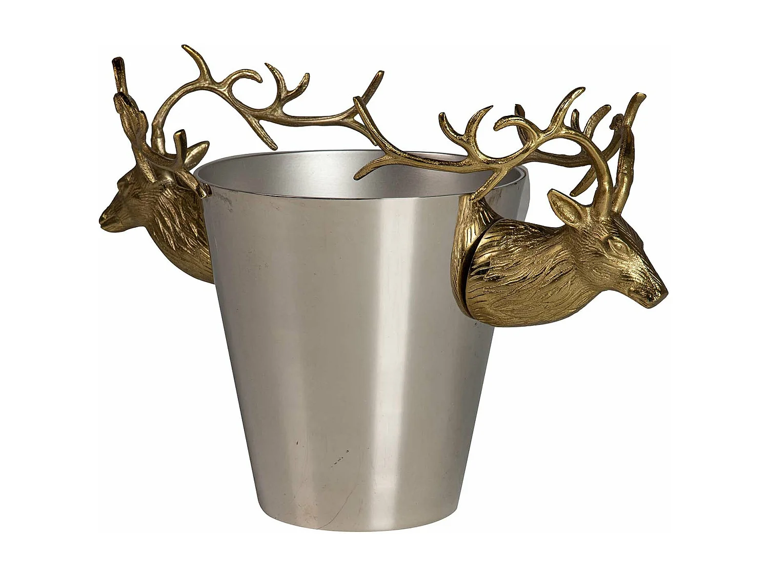 Champanera Ciervo Aluminio Dorado 50x24x30 Cm