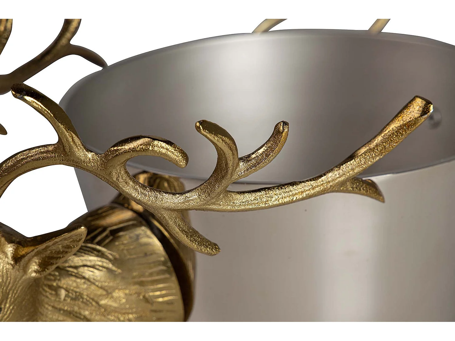 Champanera Ciervo Aluminio Dorado 50x24x30 Cm