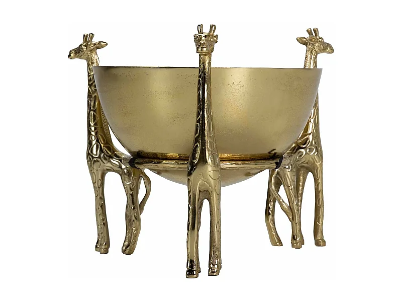 Cubitera Jirafa Aluminio Dorado 35x35x30 Cm