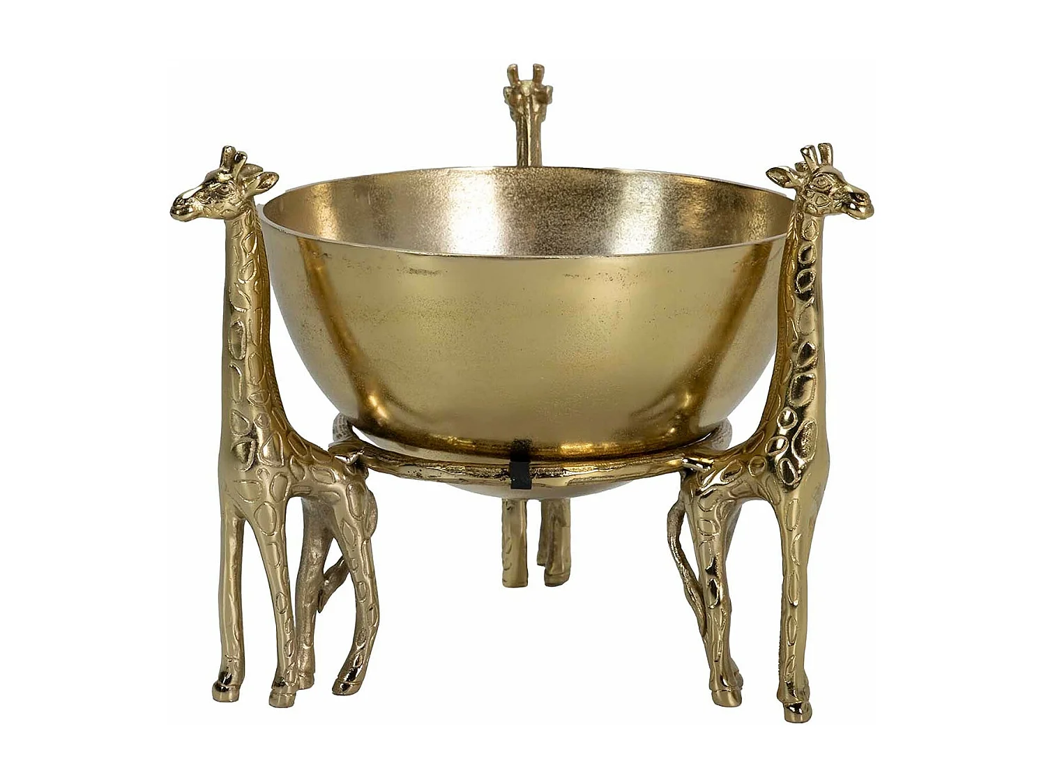 Cubitera Jirafa Aluminio Dorado 35x35x30 Cm