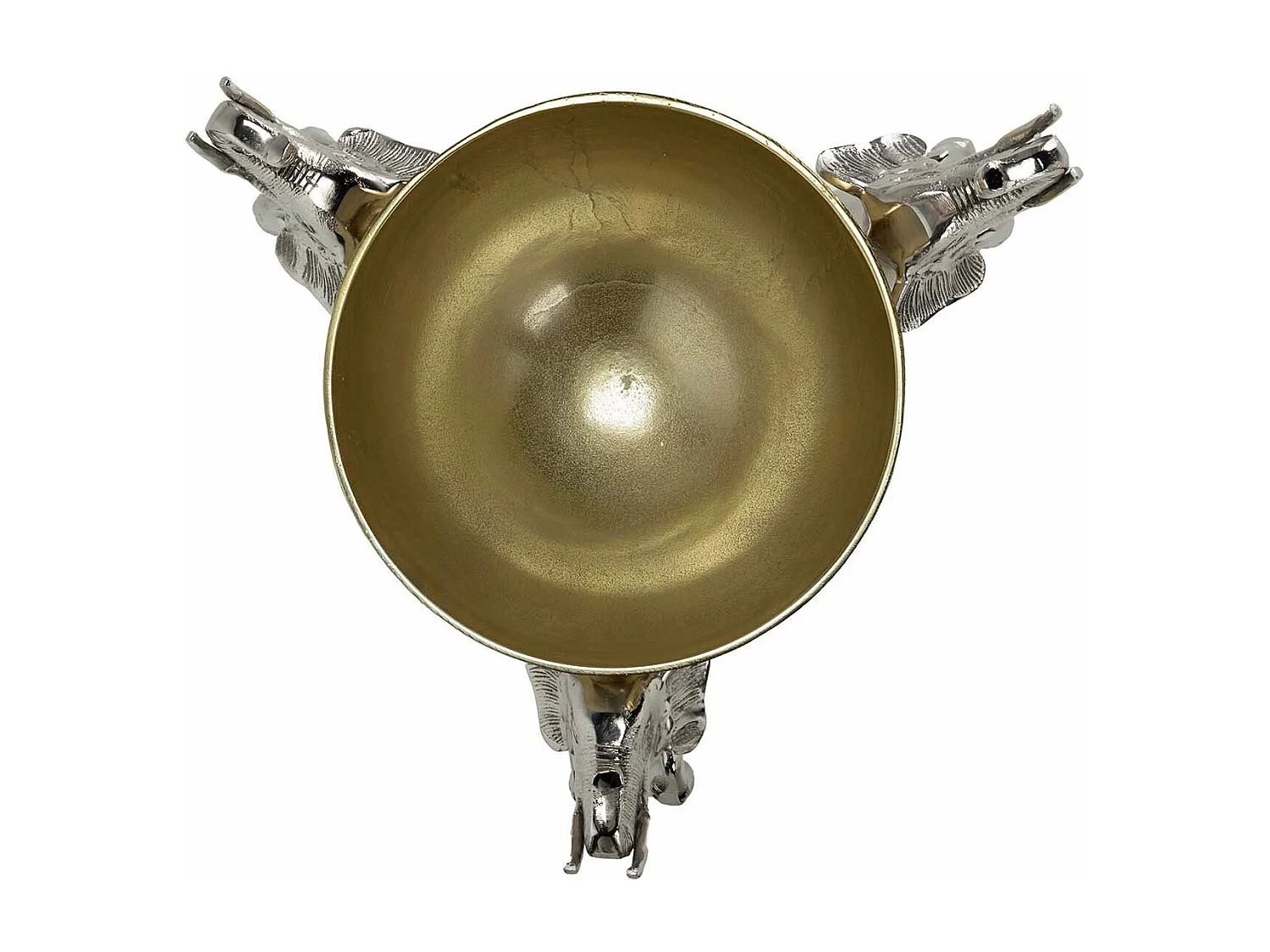 Champanera Elefantes Aluminio Dorado 43x43x30 Cm