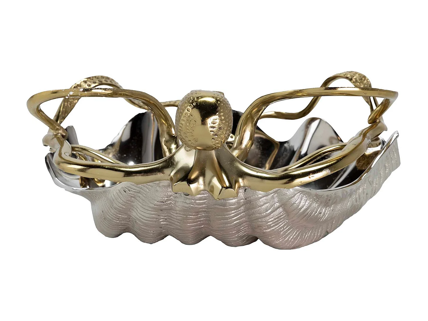 Champanera Pulpo Aluminio Dorado 44x44x20 Cm