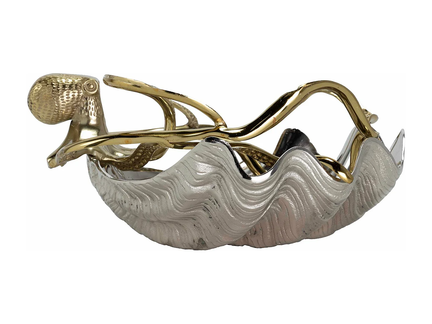 Champanera Pulpo Aluminio Dorado 44x44x20 Cm