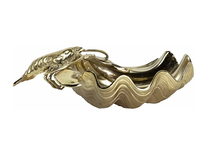 Champanera Langosta Aluminio Dorado 60x45x14 Cm