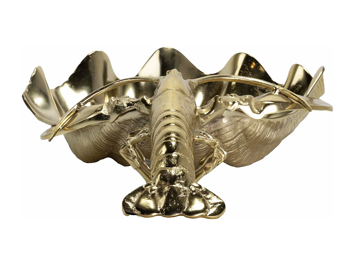 Champanera Langosta Aluminio Dorado 60x45x14 Cm