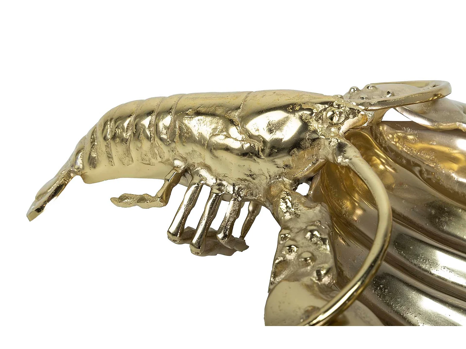 Champanera Langosta Aluminio Dorado 60x45x14 Cm